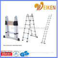 WK-JL06 3.8M double side aluminum folding ladder aluminum material safety step ladders with handrail